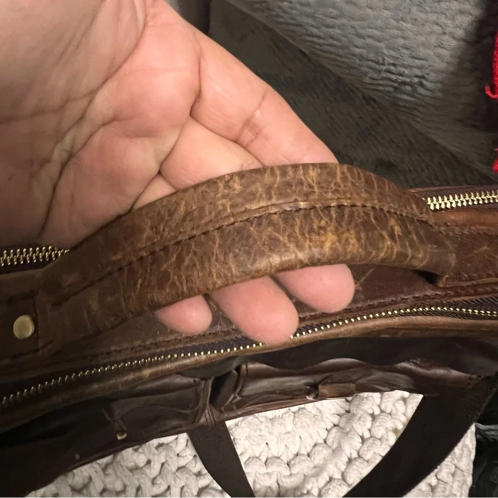 Vintage Mersq Leather Messenger Bag
